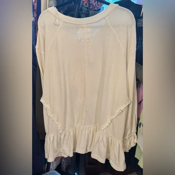 NWT Free People FP Movement Spring Forward Tunic - pastel peach combo - small - Picture 8 of 9